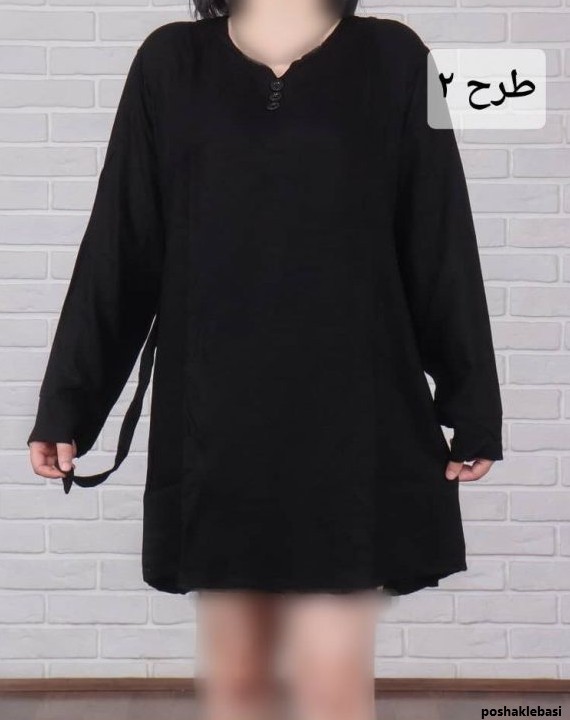 مدل لباس تونیک مشکی دخترانه