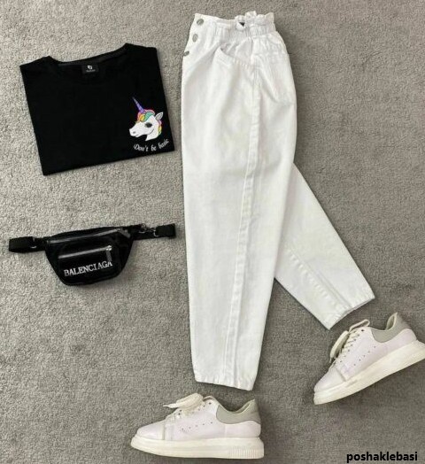 مدل شلوار سفید دخترانه