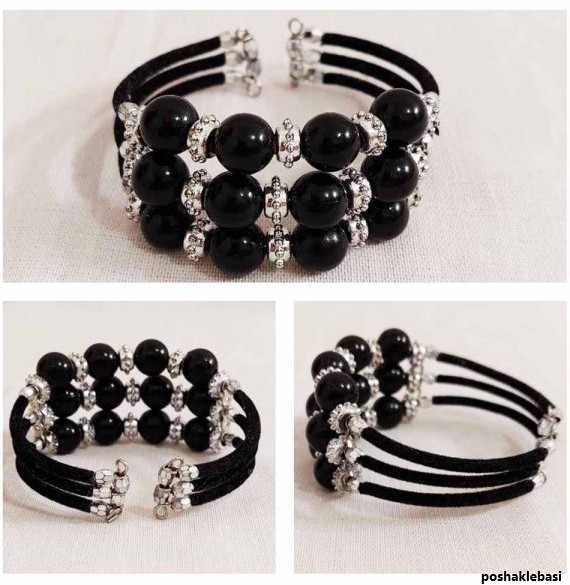 مدل دستبند مشکی دخترانه مدل دستبند مشکی دخترانه