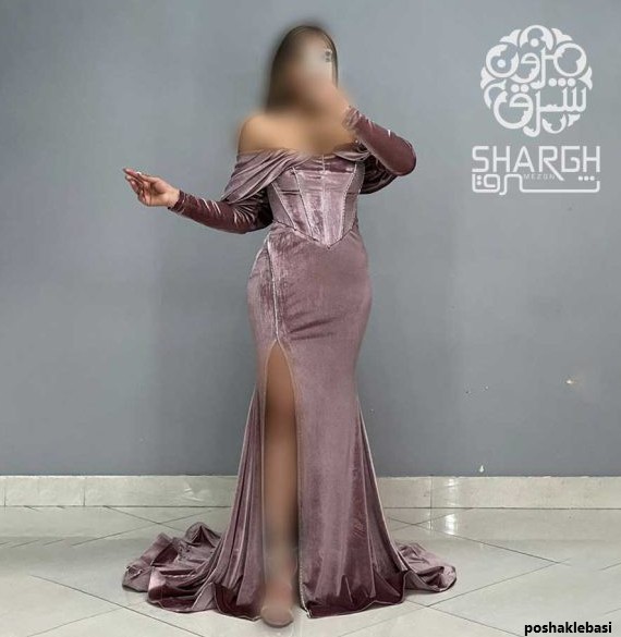 مدل لباس مخمل کار شده