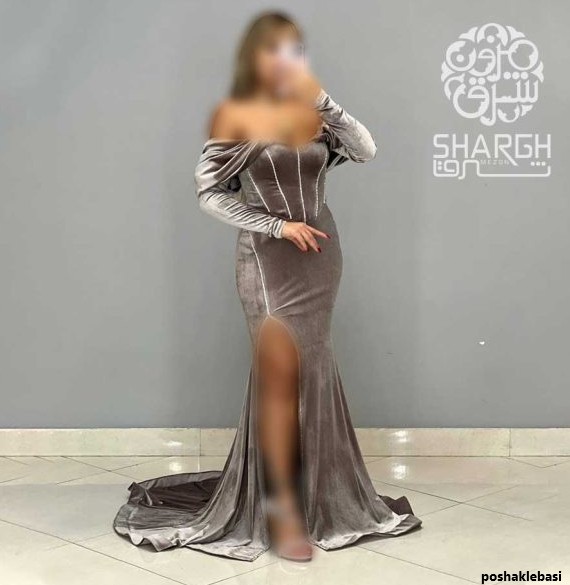 مدل لباس مخمل کار شده
