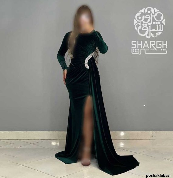 مدل لباس مخمل کار شده