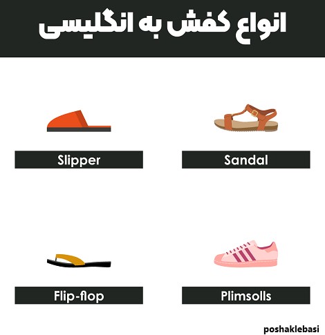 مدل کفش مردانه به انگلیسی