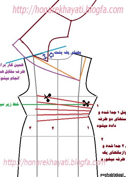 مدل دوخت لباس کوتاه زنانه