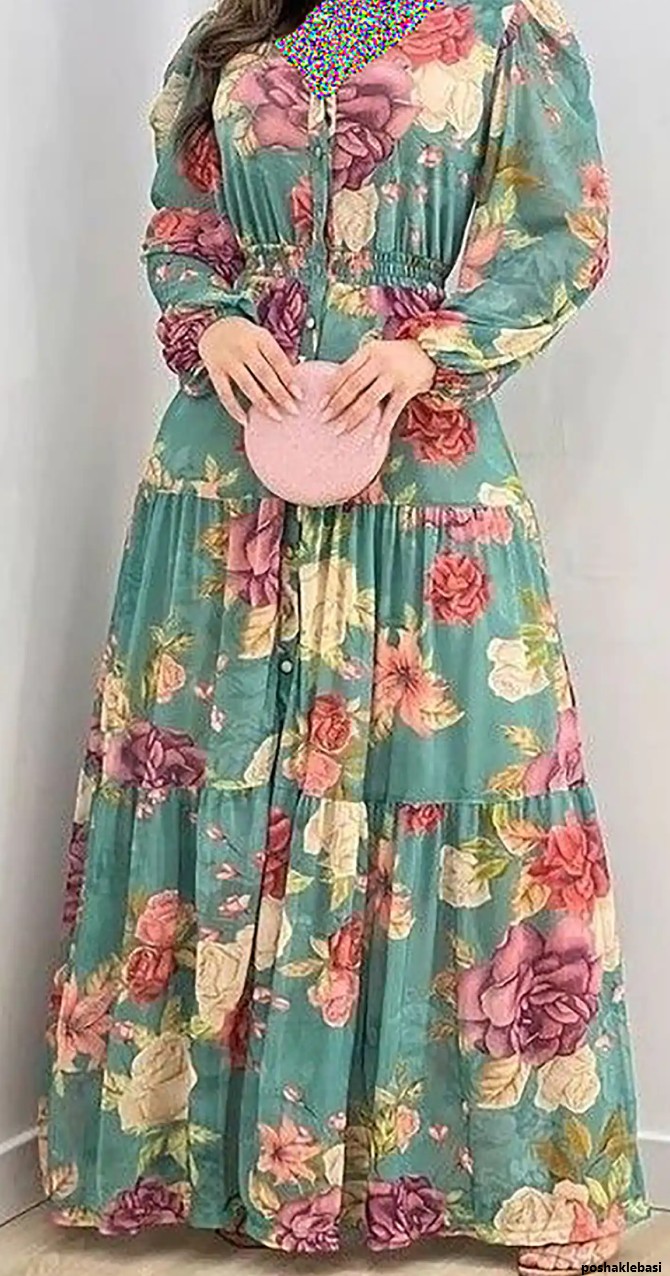 مدل لباس ساحلی حریر گلدار