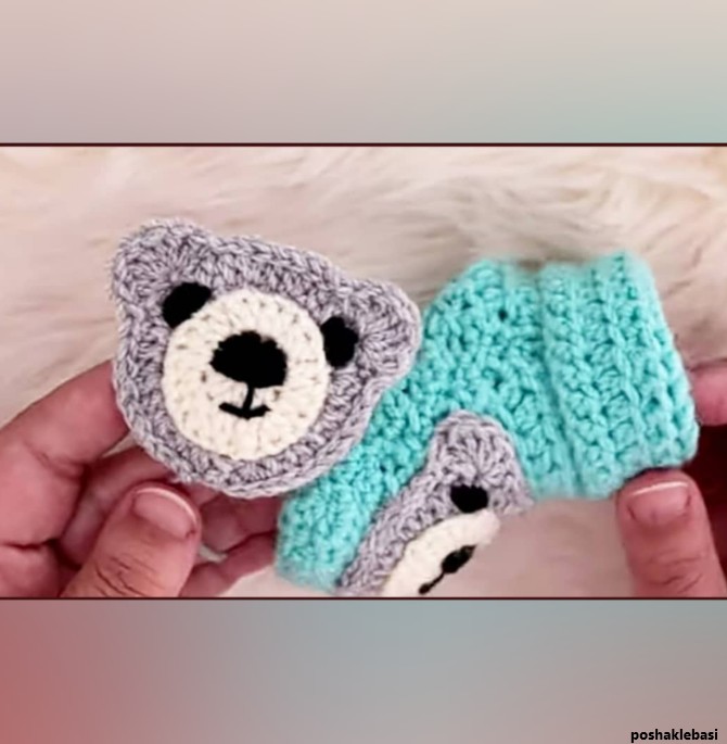 مدل بافت کلاه خرسی با قلاب