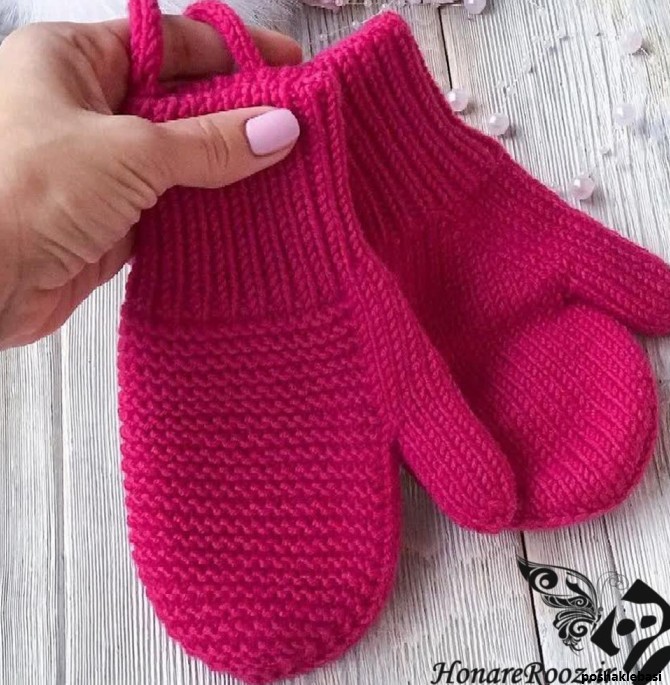 مدل بافت دستکش بچه گانه