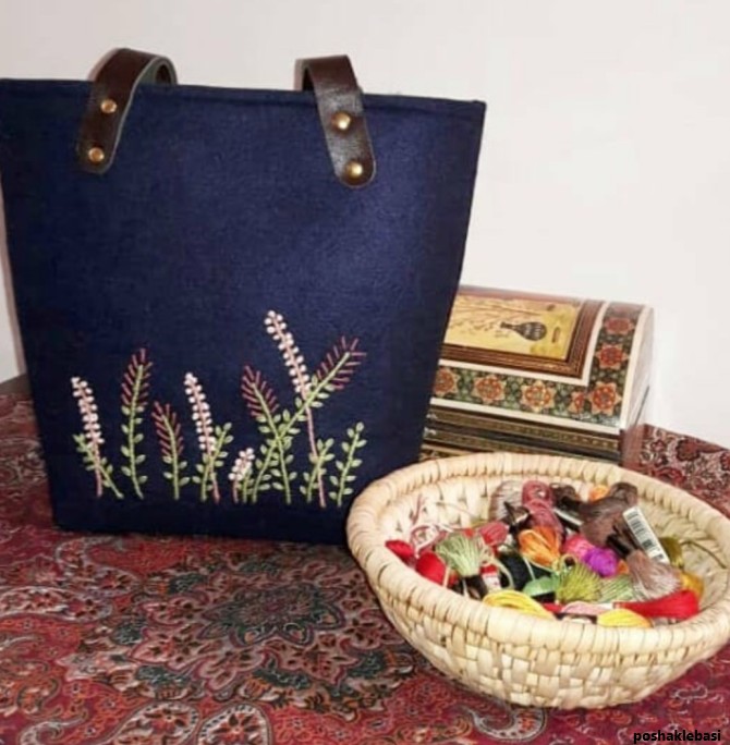 مدل کیف نمدی دستی