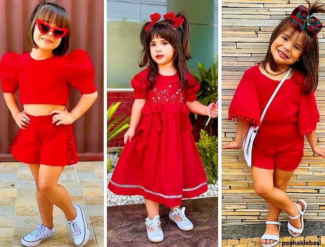 مدل لباس بچه گانه قرمز