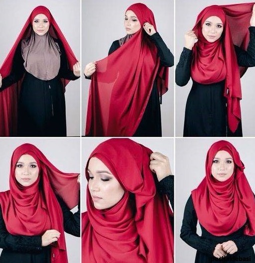 مدل بستن شال تابستانی دخترانه