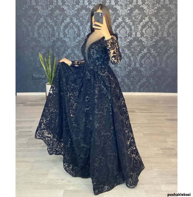 مدل لباس بلند حریر ساده