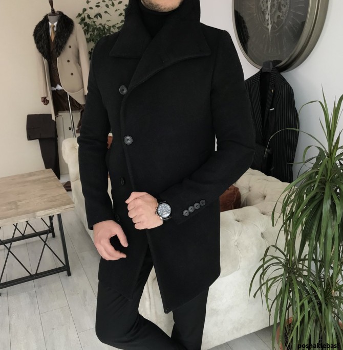 مدل پالتو بلند مردانه مشکی