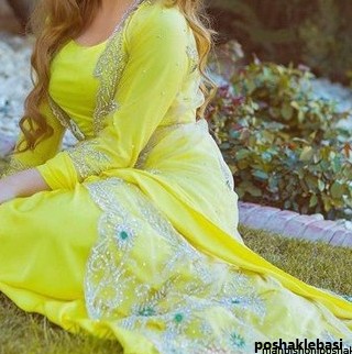 مدل لباس کردی نارنجی