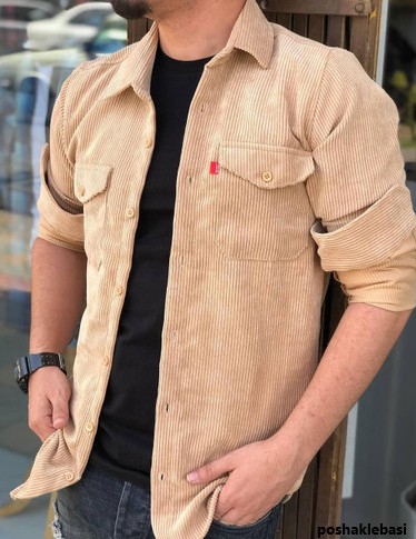 مدل پیراهن مردانه با پارچه کبریتی مدل پیراهن مردانه با پارچه کبریتی