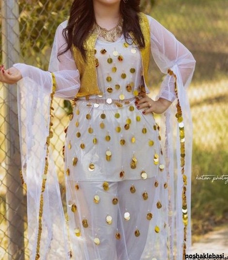 مدل لباس کردی نارنجی