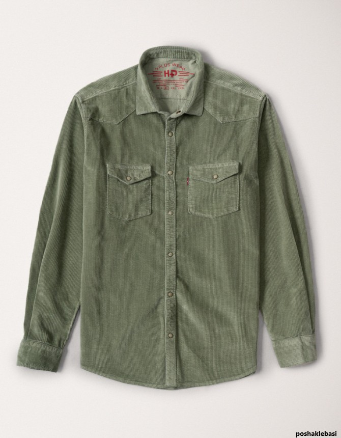 مدل پیراهن مردانه با پارچه کبریتی مدل پیراهن مردانه با پارچه کبریتی