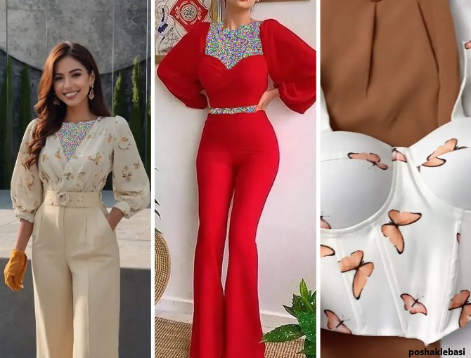 مدل ست نیم تنه با شلوار