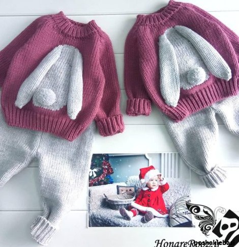 مدل بافت ژاکت و شلوار پسرانه