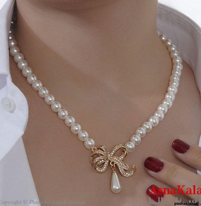 مدل گردنبند مروارید زنانه