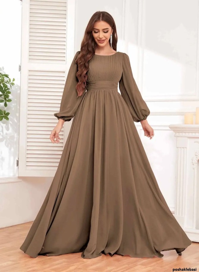 مدل لباس مجلسی پوشیده ساده
