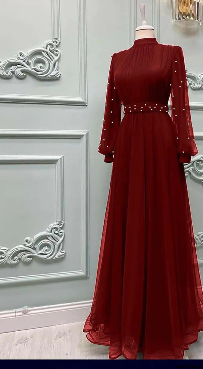 مدل لباس مجلسی پوشیده ساده