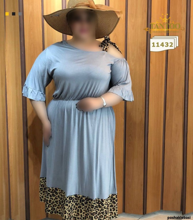 مدل پیراهن نخی خانگی سایز بزرگ