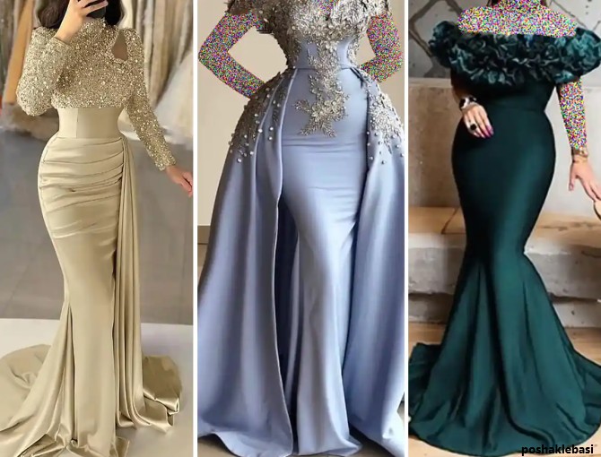 مدل لباس مجلسی بلند جالی