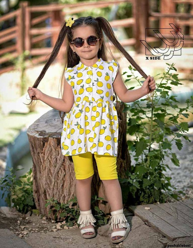 مدل پیراهن و شلوارک دخترانه