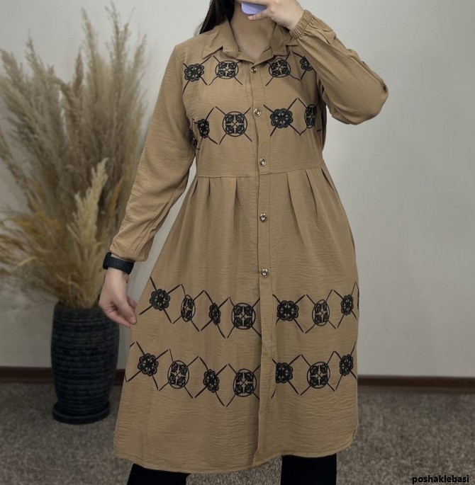 مدل مانتو ابروبادی نقش دار