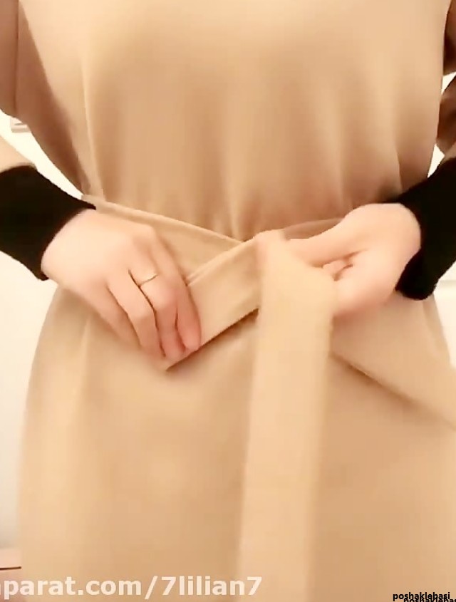 مدل گره زدن کمربند پالتو