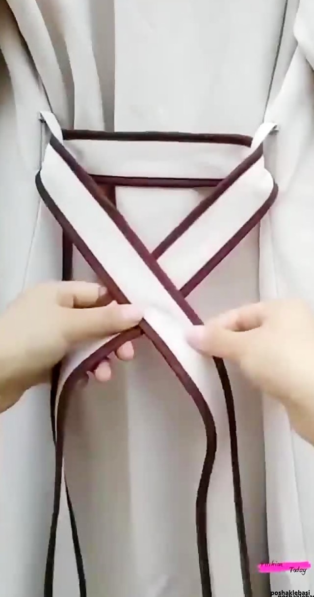 مدل گره زدن کمربند پالتو