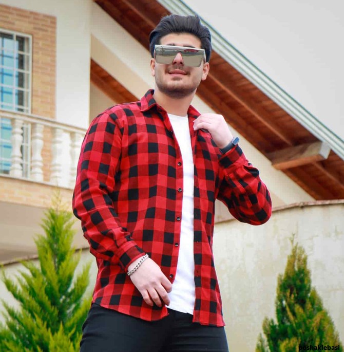 مدل لباس مردانه رنگ قرمز
