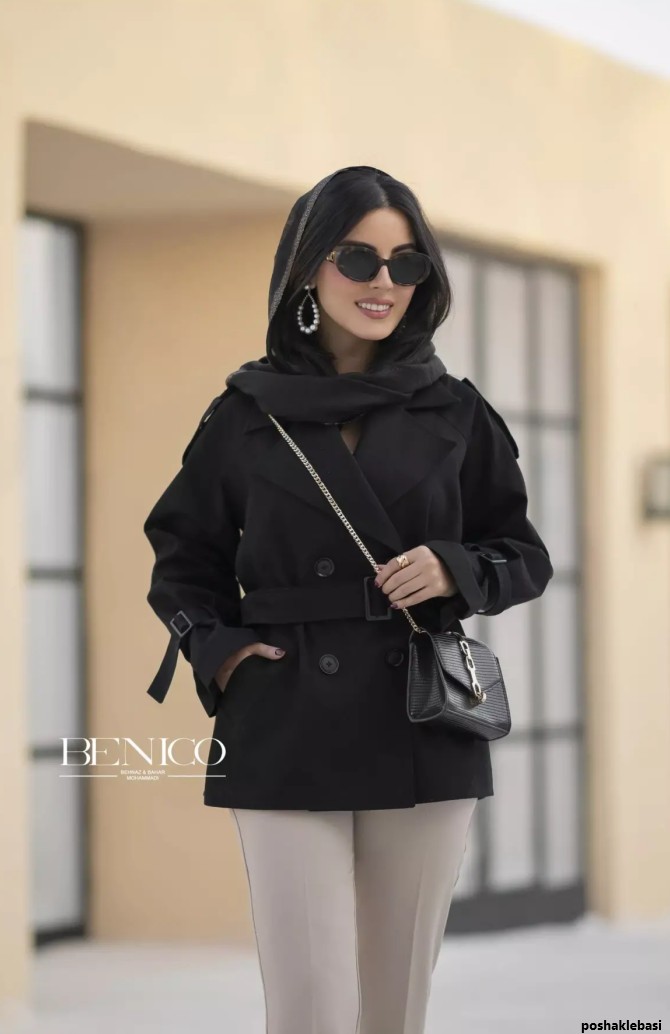 مدل بارانی زنانه مشکی