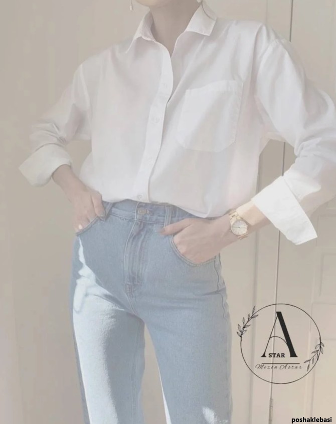 مدل شومیز دخترانه رنگ سفید
