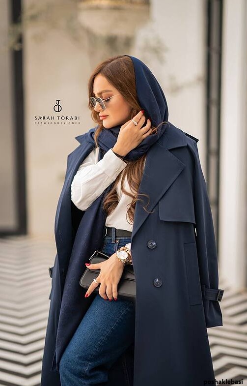 مدل بارانی سرمه ای