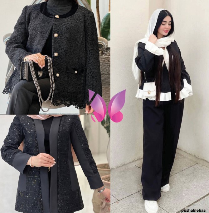 مدل مانتو دخترانه مکتب سیاه