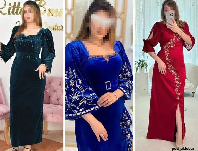 مدل پیراهن مخمل زنانه مجلسی