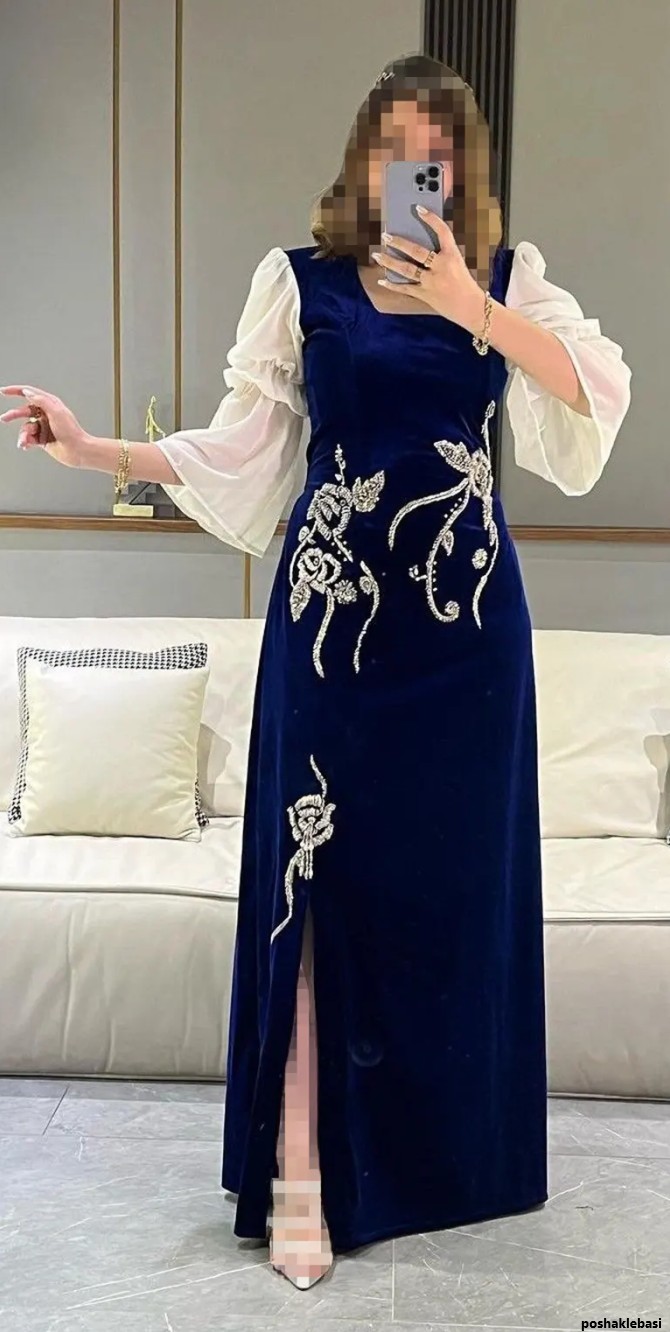 مدل پیراهن مخمل زنانه مجلسی