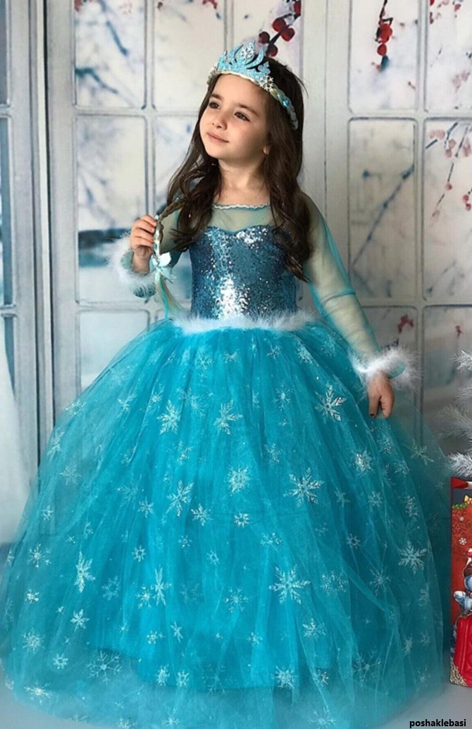 مدل لباس عروس بچه گانه پرنسسی السا