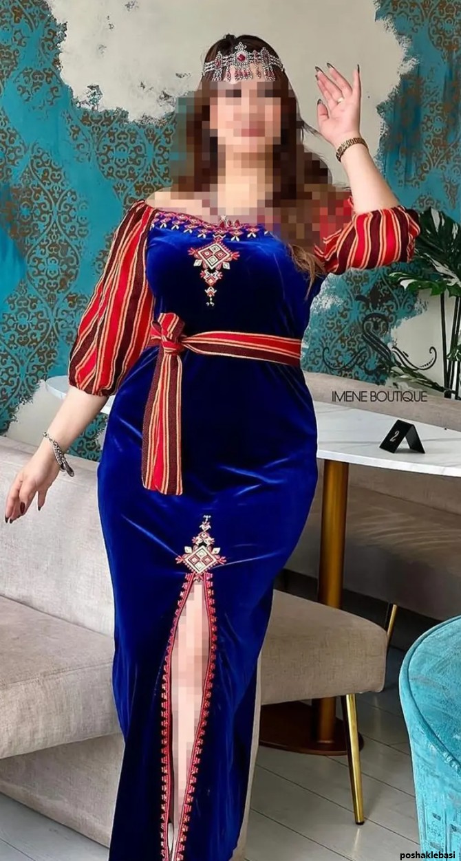 مدل پیراهن مخمل زنانه مجلسی