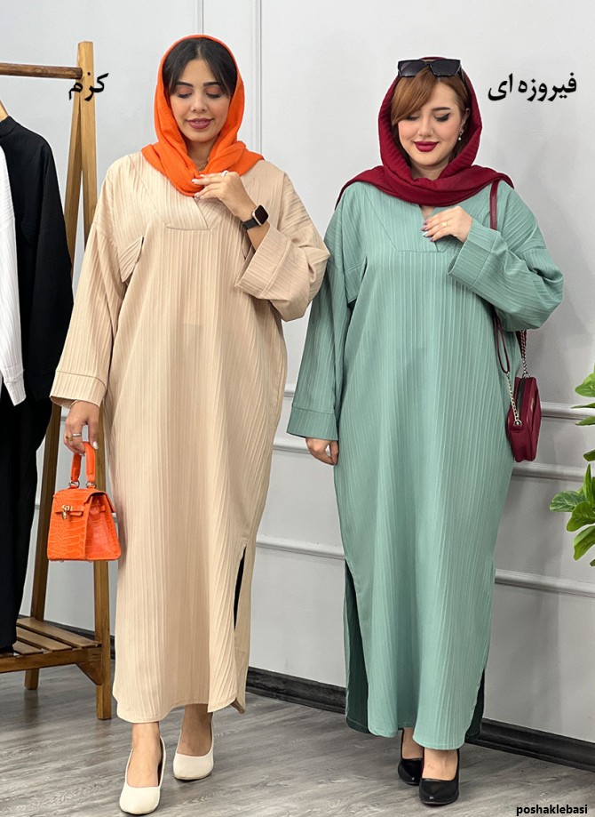 مدل مانتو پیراهنی جلو بسته