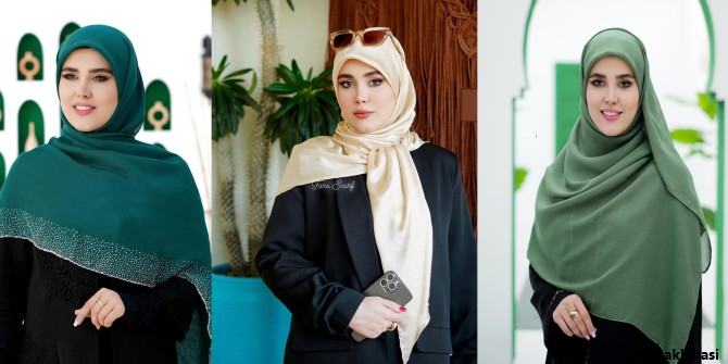 مدل بستن شال دخترانه برای عید