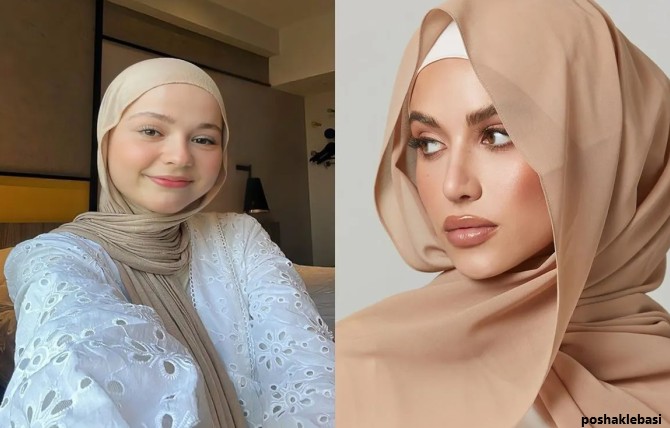 مدل بستن شال دخترانه برای عید