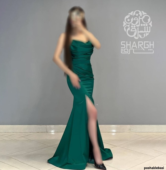 مدل لباس مجلسی ساتن تنگ