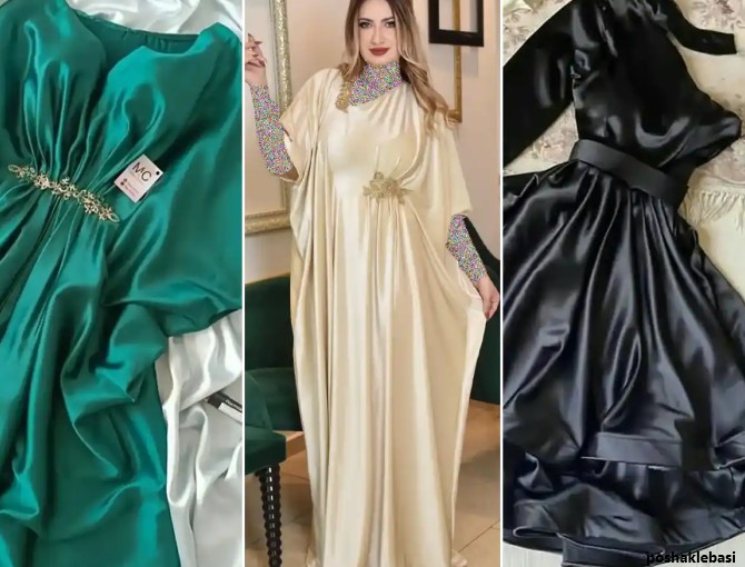 مدل لباس مجلسی ساتن تنگ