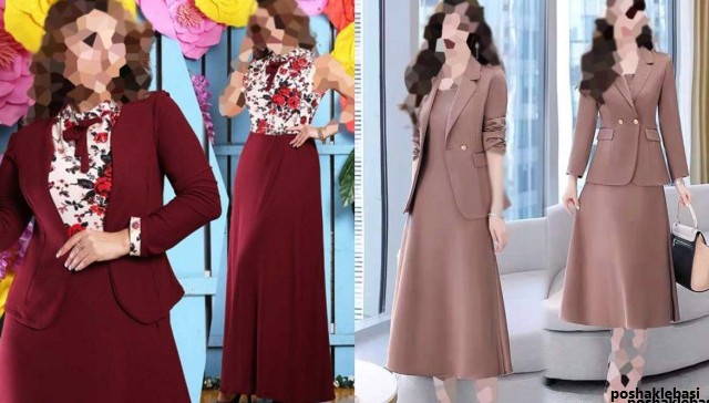 مدل کت بلند زنانه با سارافون