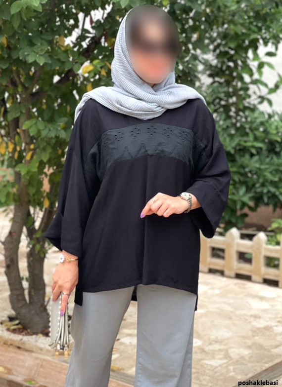 مدل مانتو زنانه با پارچه خامه دوزی