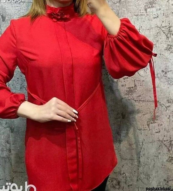 مدل بلوز حریر جلو بسته