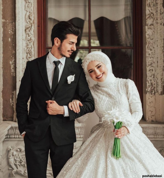 مدل لباس با حجاب عروس