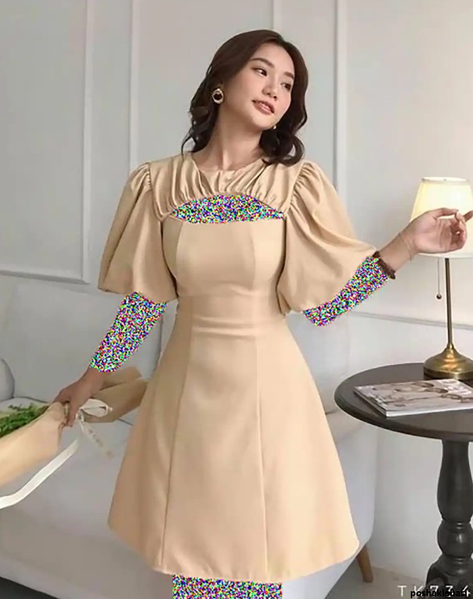 مدل پیراهن کوتاه دخترانه کرپ